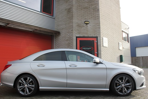 Rijervaring Chiptuning Mercedes CLA 200 CGI 156 PK automaat Zijkant