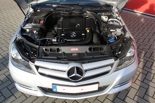 Rijervaring Chiptuning Mercedes C180 CGI 156 PK Coupe Voorkant